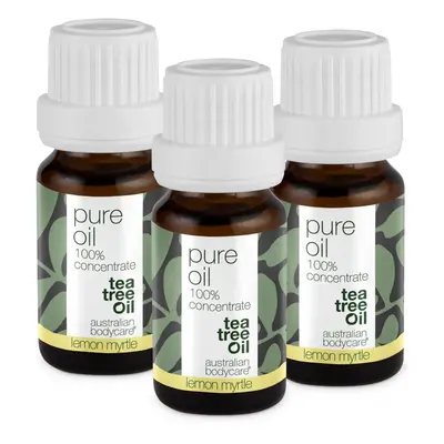 3 x 10 ml Tea Tree Oil s přídavkem citronové myrty — 3 balení 100% koncentrovaného oleje Tea Tre