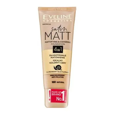 Eveline Satin Matt Mattifying & Covering Foundation 4in1 tekutý make-up s matujícím účinkem 103 