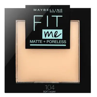 Maybelline Fit Me! Matte + Poreless Powder pudr s matujícím účinkem 104 Soft Ivory 9 g