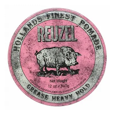 Reuzel Holland's Finest Pomade Pink Grease Heavy Hold pomáda na vlasy pro silnou fixaci 340 g