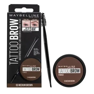 Maybelline Tattoo Brow Pomade gel pro úpravu obočí 2v1 03 Medium Brown