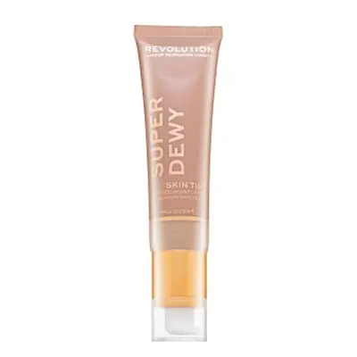 Makeup Revolution Super Dewy Skin Tint Moisturizer - Light Beige tónující a hydratační emulze 55