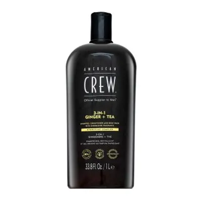 American Crew 3-in-1 Ginger + Tea šampon, kondicionér a sprchový gel 1000 ml