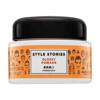 Alfaparf Milano Style Stories Glossy Pomade pomáda na vlasy pro silnou fixaci 100 ml