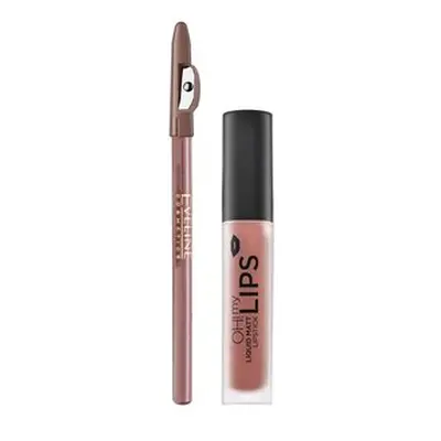 Eveline OH! My Velvet Lips Matt Lip Kit sada na rty pro matný efekt 02 Milky Chocolate 4,5 ml