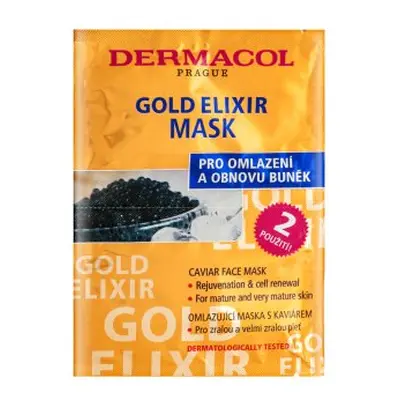 Dermacol Zen Gold Elixir vyživující maska Caviar Face Mask 2 x 8 ml