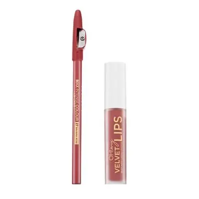 Eveline OH! My Velvet Lips Matt Lip Kit sada na rty pro matný efekt 13 Brownie Biscotti 4,5 ml