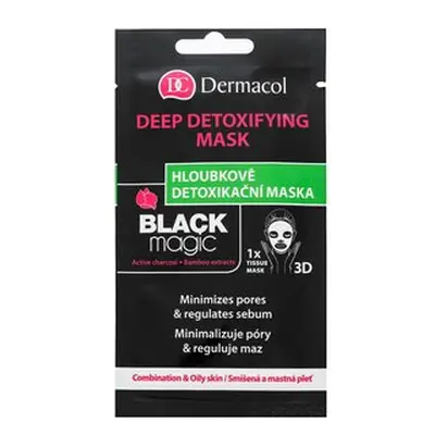 Dermacol Black Magic Deep Detoxifying Mask plátýnková maska pro mastnou pleť 15 ml