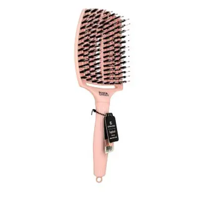 Olivia Garden Fingerbrush Combo Large Pastel Pink kartáč na vlasy s nylonovými a kančími štětina