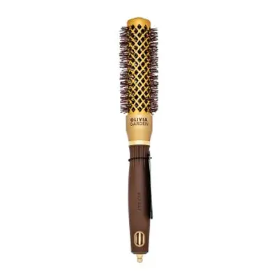 Olivia Garden Expert Blowout Shine Round Brush Wavy Bristles Gold & Brown 25 mm kartáč na vlasy