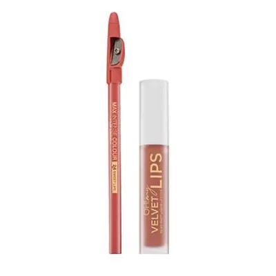 Eveline OH! My Velvet Lips Matt Lip Kit sada na rty pro matný efekt 11 Cookie Milkshake 4,5 ml