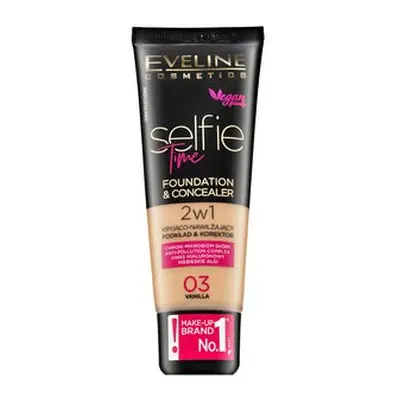 Eveline Selfie Time 2in1 Foundation & Concealer dlouhotrvající make-up 2v1 03 Vanilla 30 ml