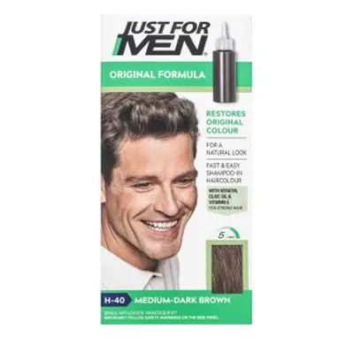 Just For Men Shampoo-in Haircolour barevný šampon pro muže H40 Medium Dark Brown 66 ml