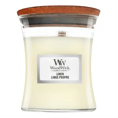 Woodwick Linen vonná svíčka 85 g