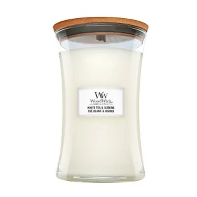 Woodwick White Tea & Jasmine vonná svíčka 610 g