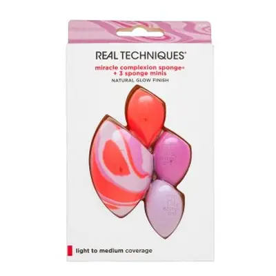 Real Techniques Berry Pop Miracle Complexion Sponge + 3 Sponge Minis houbička na make-up