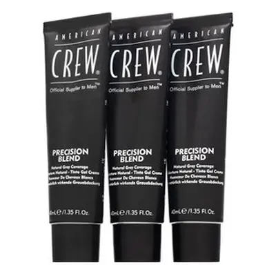 American Crew Precision Blend Natural Gray Coverage barva na vlasy pro muže Light Blond 7-8 3 x 