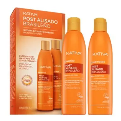 Kativa Post Brazilian Straightening Shampoo + Conditioner sada po narovnání vlasů keratinem 2 x 