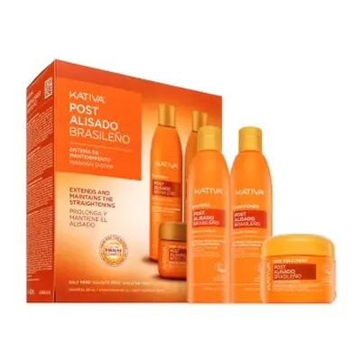 Kativa Post Brazilian Straightening Kit sada po narovnání vlasů keratinem 2 x 225 ml + 150 ml