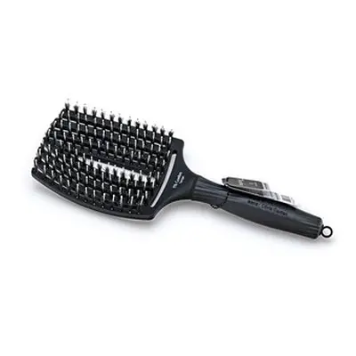 Olivia Garden Fingerbrush Combo Large Black kartáč na vlasy s nylonovými a kančími štětinami