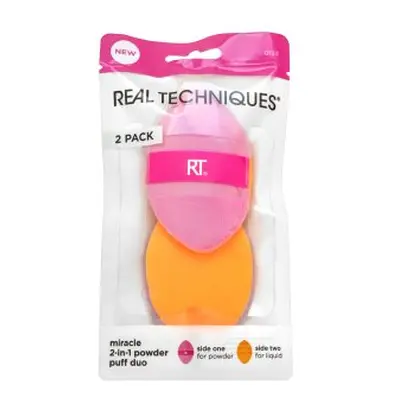 Real Techniques Miracle 2-in-1 Makeup Powder Puff Duo houbička na make-up