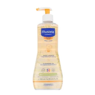 Mustela Bébé Cleansing Oil šampon a sprchový gel 2v1 pro děti 500 ml