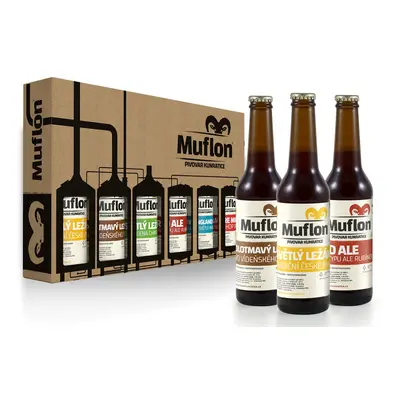 Degustační set piva Muflon – 6× 0,33 l