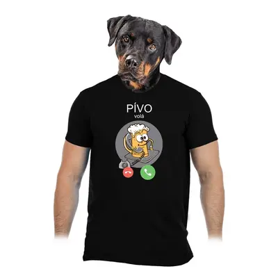 Vtipné tričko Bastard: Pivo volá (Velikost 2XL)