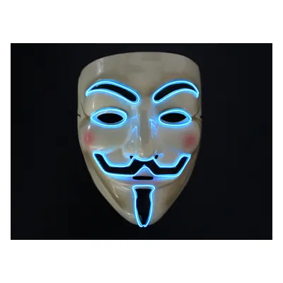 Neonové masky Anonymous - Modrá