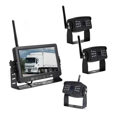 Wifi parkovací kamery s monitorem bezdratove s nahráváním na SD - 4x AHD wifi kamera + 7 "LCD DV