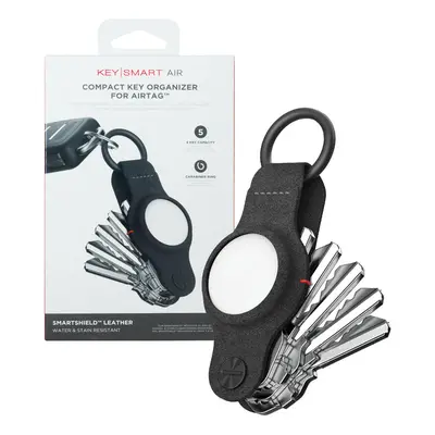 KeySmart Air - Kožený bluetooth organizér pro 5 klíčů pro Apple AirTag