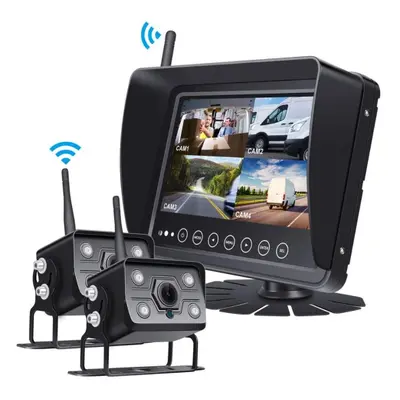 Vodotěsný kamerový SET s AHD do lodě / jachty / člunu / stroje / auta - 7 "LCD monitor + 2x WiFi