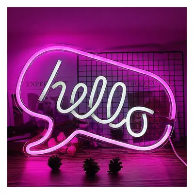 LED reklamní neonové logo svítící - HELLO