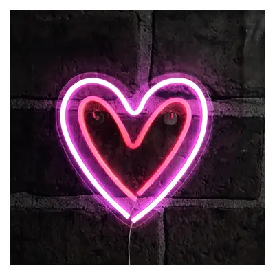 LED svítící NEON logo Heart (Srdiečko)