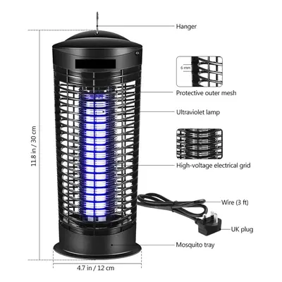 Lapač hmyzu na terasu UV Zapper - 360 ° s výkonem 11W