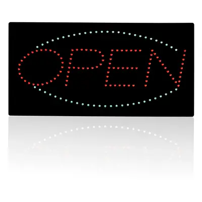 LED panel s nápisem "OPEN" 48 cm x 25 cm