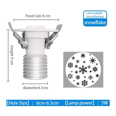 Zabudovaný mini logo projektor statický - LED Gobo 7W projekce loga do 3M