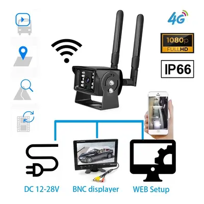 Kamera do auta 4G SIM / Wifi s FULL HD s krytím IP66 + 18 IR LED do 20m + Mic/Repro (Celokovová)