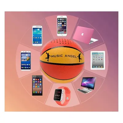 Mini bluetooth reproduktor na mobil - basketball míč 1x3W