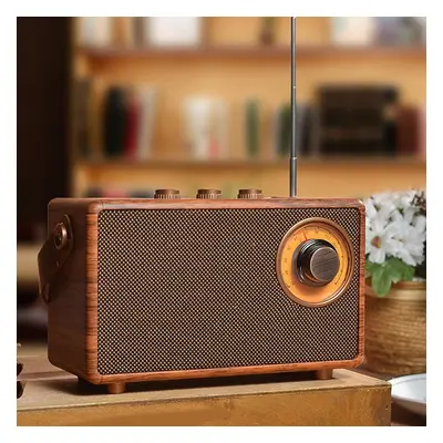 AM FM rádio - retro vintage styl ze dřeva s Bluetooth + AUX / USB disk / Micro SD