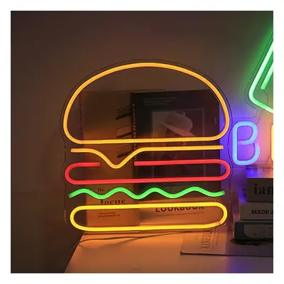 HAMBURGER - Neon Logo na zeď LED svítící