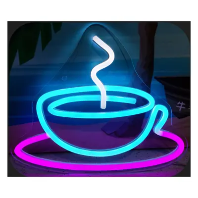 Coffe (Šálek kávy) - Svítící LED neon reklama na zeď visící