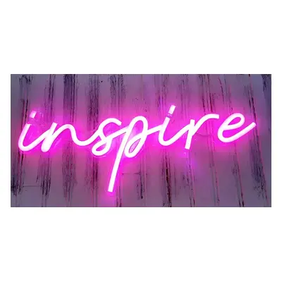 INSPIRE - LED neonový nápis svítící na stěnu visací