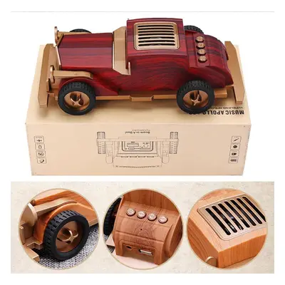 Retro auto - vintage rádio dřevěné s Bluetooth + FM/AM rádio / AUX / USB disk / Micro SD