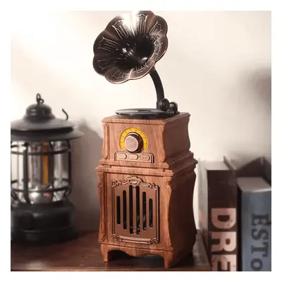 Dřevěné rádio - retro rádio vintage fonograf s Bluetooth + FM/AM / AUX / USB disk / Micro SD