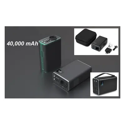 Nabíjecí stanice - přenosná mobilní + zdroj 40000 mAh baterie + výstup USB max 2.4A + 230V s pří