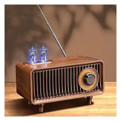 Retro rádio - Dřevěné vintage rádio s Bluetooth + FM/AM rádio / AUX / USB disk / Micro SD