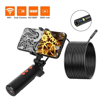 Boroskopická kamera 8mm duální FULL HD s Wifi + podstavcem na mobil - 5m kabel