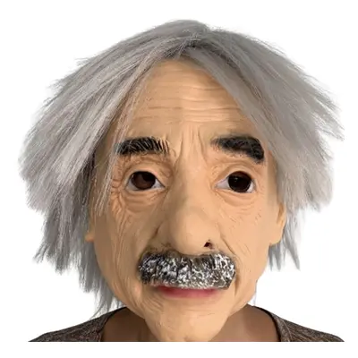 Einstein muž maska na obličej a hlavu - pro děti i dospělé na Halloween či karneval