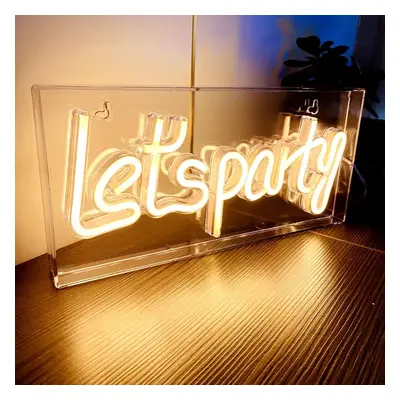 LETS PARTY - LED neonová reklama nápis neon logo svítící